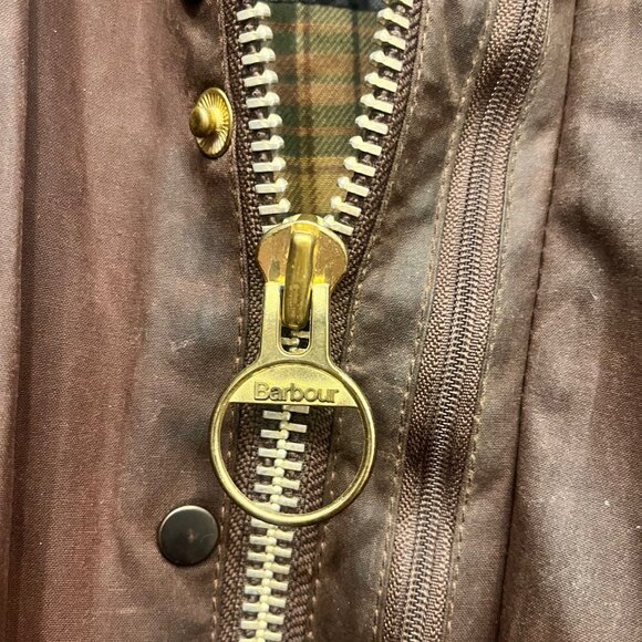 Barbour Waxed A190 Beaufort Jacket - Brown, XXL - Picture 6 of 11